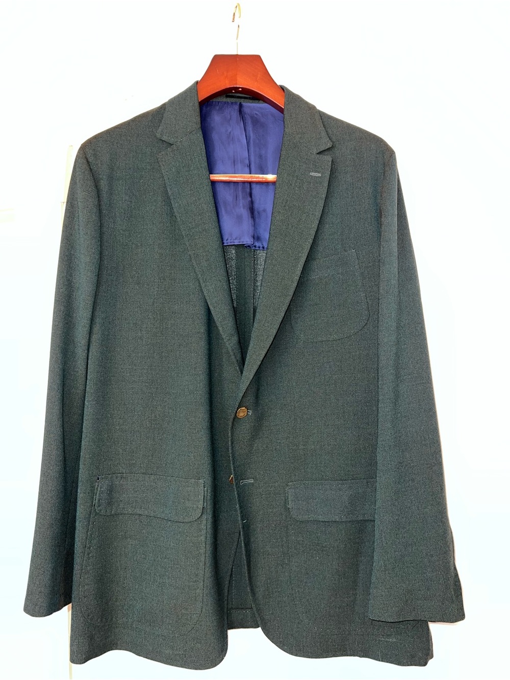 Sid Mashburn Dark Green Two-Button Sport Coat Brandnew/ unlined and breathable.
